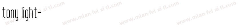 tony light字体转换